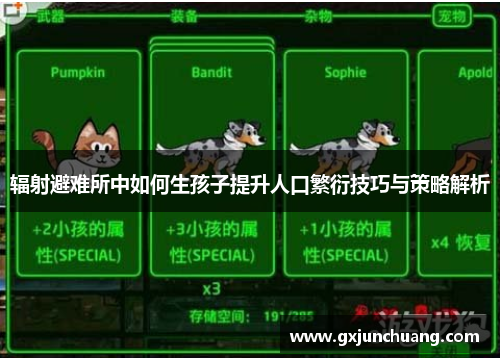 辐射避难所中如何生孩子提升人口繁衍技巧与策略解析